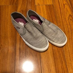 Grey slip on vans